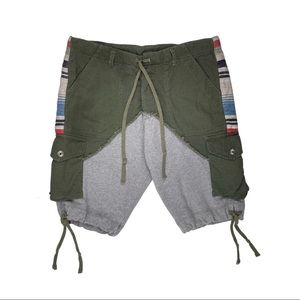 Greg Lauren Dhurrie Stripe Shorts